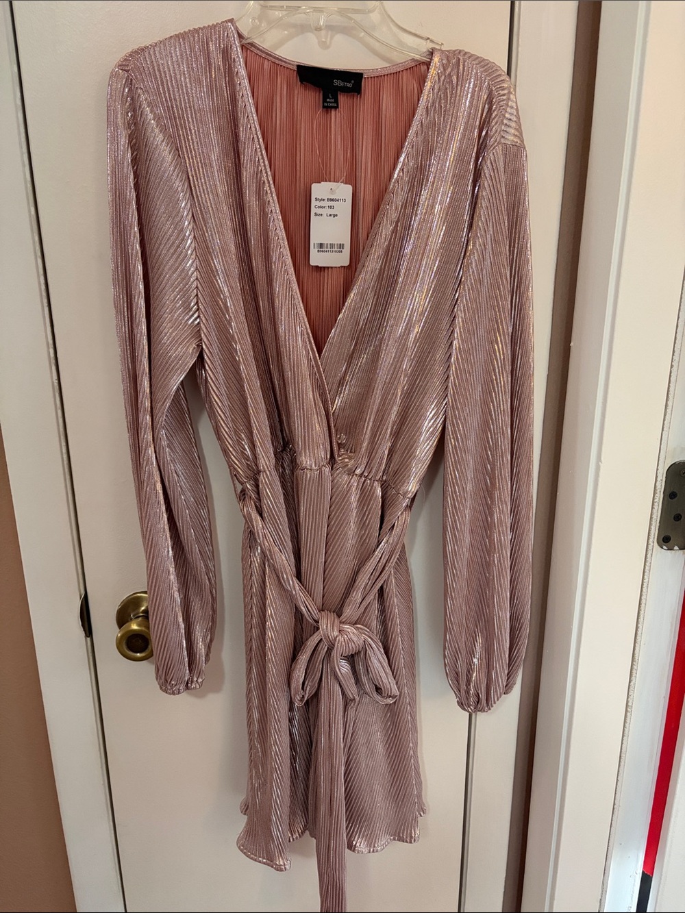 Metallic Dress in Rose Gold